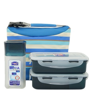 Bộ Túi Hộp Cơm Lock&Lock Stripe Pattern Bag (470 - 470 - 300 ml)