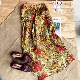 Váy hoa vải xô - áo somi sơ mi kiểu vintage - hàng si tuyển - set vintage - a108 v10