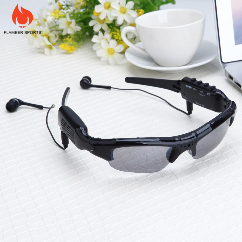 Flameer Sports Bluetooth Sunglasses HD Headset Headphone 180mAh for Sports Running Driving