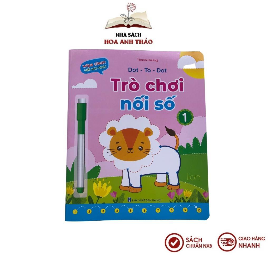 Sách Bộ Vở Viết Xóa Được - Wipe Clean - Tìm kiếm thông minh- Trờ chơi nối số (bộ 04 cuốn)