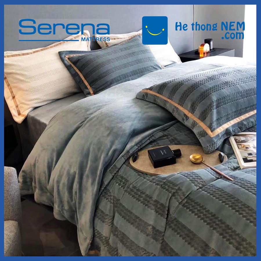 Bộ Chăn Ga Gối 5 Món Nỉ Nhung SERENA Chăn Ga Gối Đệm Nỉ Cao Cấp - Hệ Thống Nệm | BigBuy360 - bigbuy360.vn