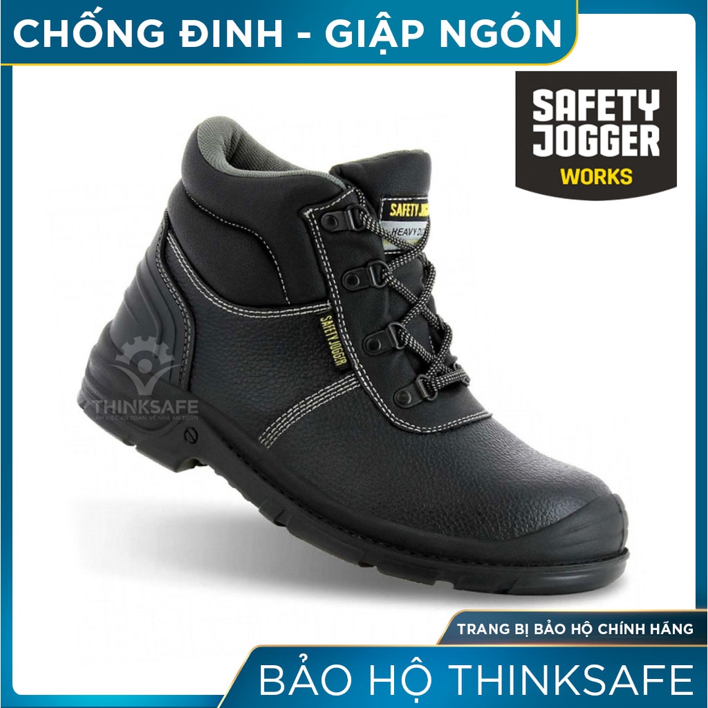 Giày bảo hộ lao động Jogger Thinksafe, da bò cao cấp thoáng khí, đế chống đinh , chống nước, thời trang - Bestboy231