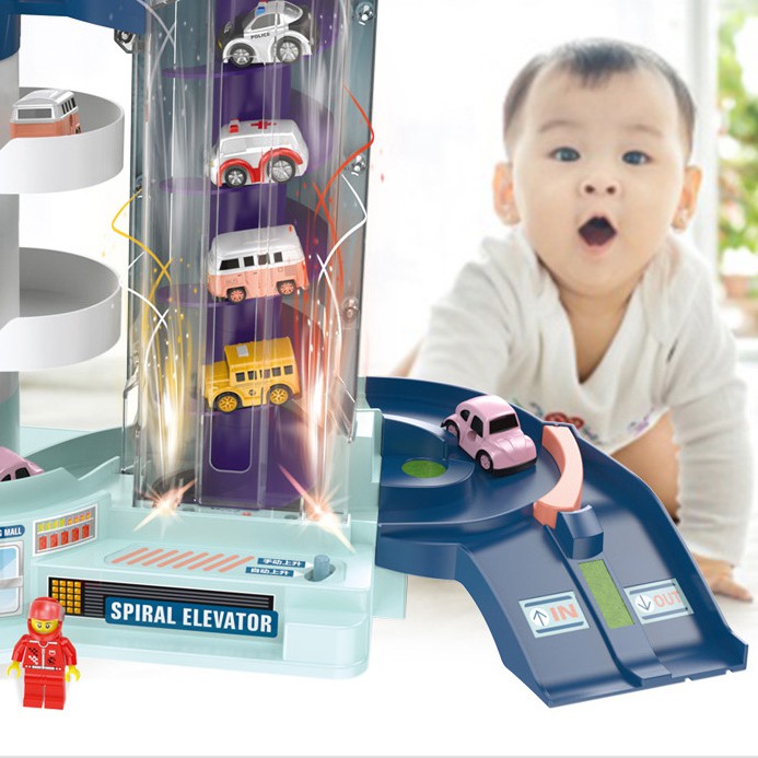 Đồ chơi bãi đỗ xe thông minh 3 tầng mới nhất 2021 (tặng kèm pin)