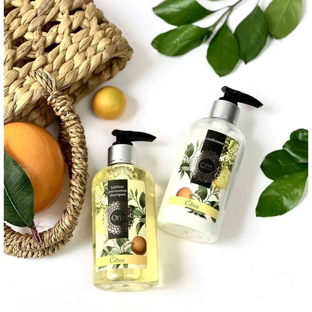 Combo Dầu gội ngừa rụng và kích thích mọc tóc tinh dầu Bưởi Cam Quýt Citrus 250ml - Om Fountain