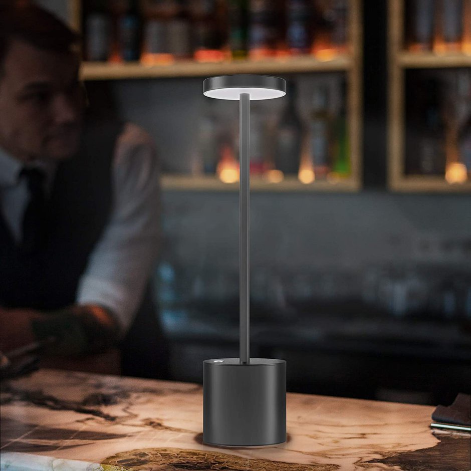 Đèn bàn không dây LED kim loại USB có thể sạc lại đèn bàn làm việc 2 cấp
