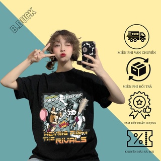 Áo thun tay lỡ form rộng phông Unisex nam nữ Cotton oversize form rộng Tom Jerry- B.Duck Girl