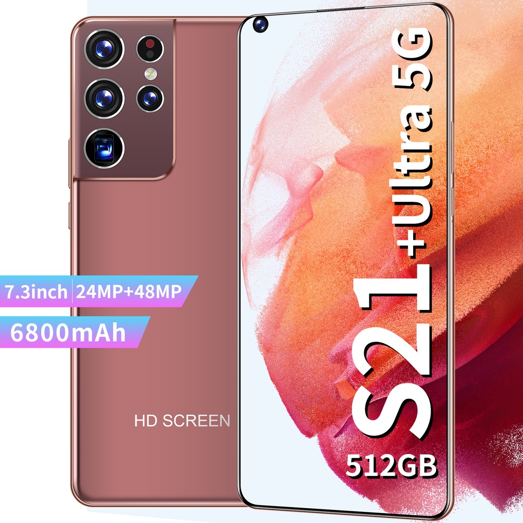 Điện thoại S21 Ultra Bán điện thoại di động mới 2022 (12GB / 512GB) Android 5g Trò chơi của Google COD