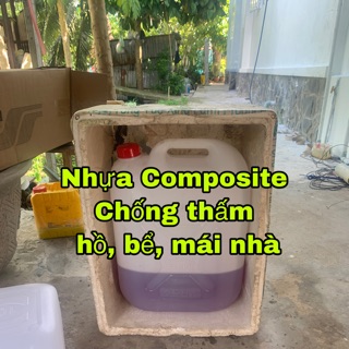 Combo 2kg nhựa Composite 1kg sợi thuỷ tinh 0.5kg bột đá tặng kèm xúc tác