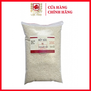 Gạo nếp bắc túi 2kg - hạt tròn đều, cơm dẻo mềm - túi hút chân không