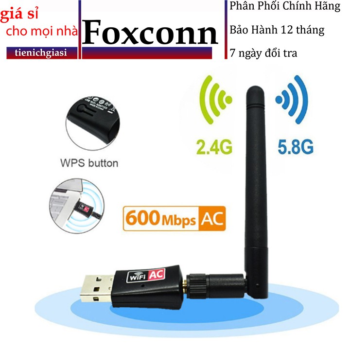 Bộ Ăng ten USB thu phát sóng Wifi băng tần kép RTL8812CU 5Ghz 3.0 600Mbps cho laptop PC youngcityshop 30.000 | BigBuy360 - bigbuy360.vn