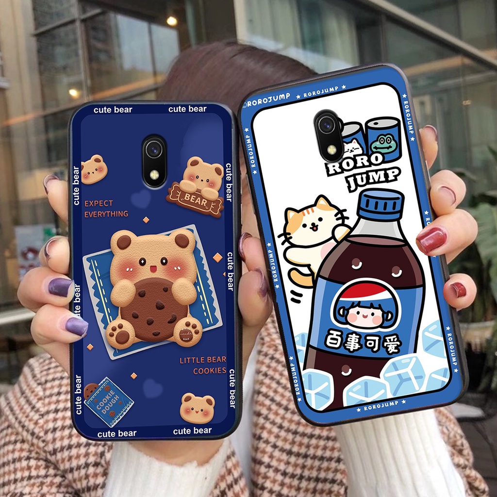 Ốp lưng Xiaomi REDMI 8A in hình 3D GẤU cute be@r, soda, happy day cực hot ,thời thượng