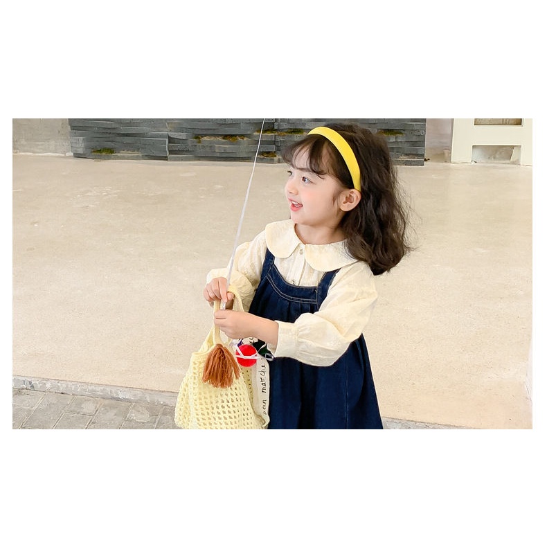 Set Váy Yếm Denim 2 Món Thời Trang Mùa Thu 2022 Mới Cho Bé Gái