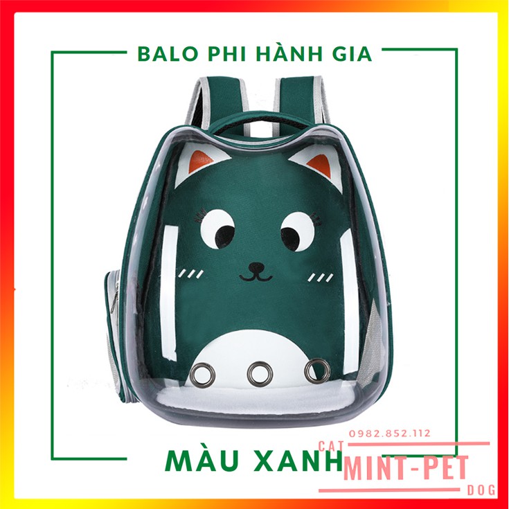 Balo Phi Hành Gia Trong Suốt Vận Chuyển Thú Cưng Chó Mèo #MintPet