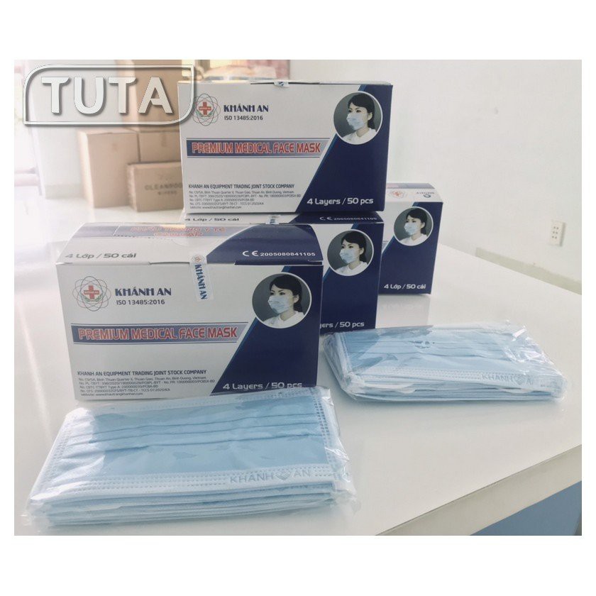 Khẩu Trang Y Tế 4 Lớp KHÁNH AN Hàng xuất khẩu(Xanh,Xám,Hồng, Đen) | BigBuy360 - bigbuy360.vn