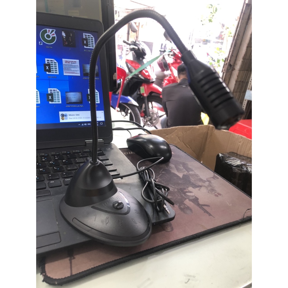 Microphone cho máy tính T21 Jack 3.5 tự nhận.Micro để bàn cho máy tính