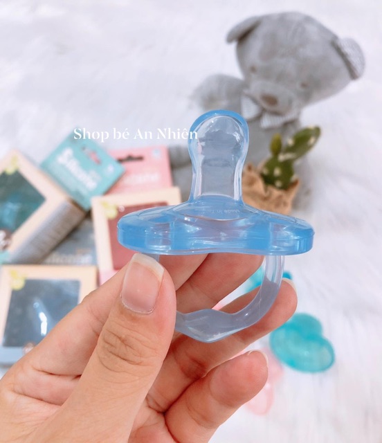 Ti giả cho bé từ 0-12háng tuổi 100% silicone mềm chỉnh nha có nắp đậy KUKU KU5517