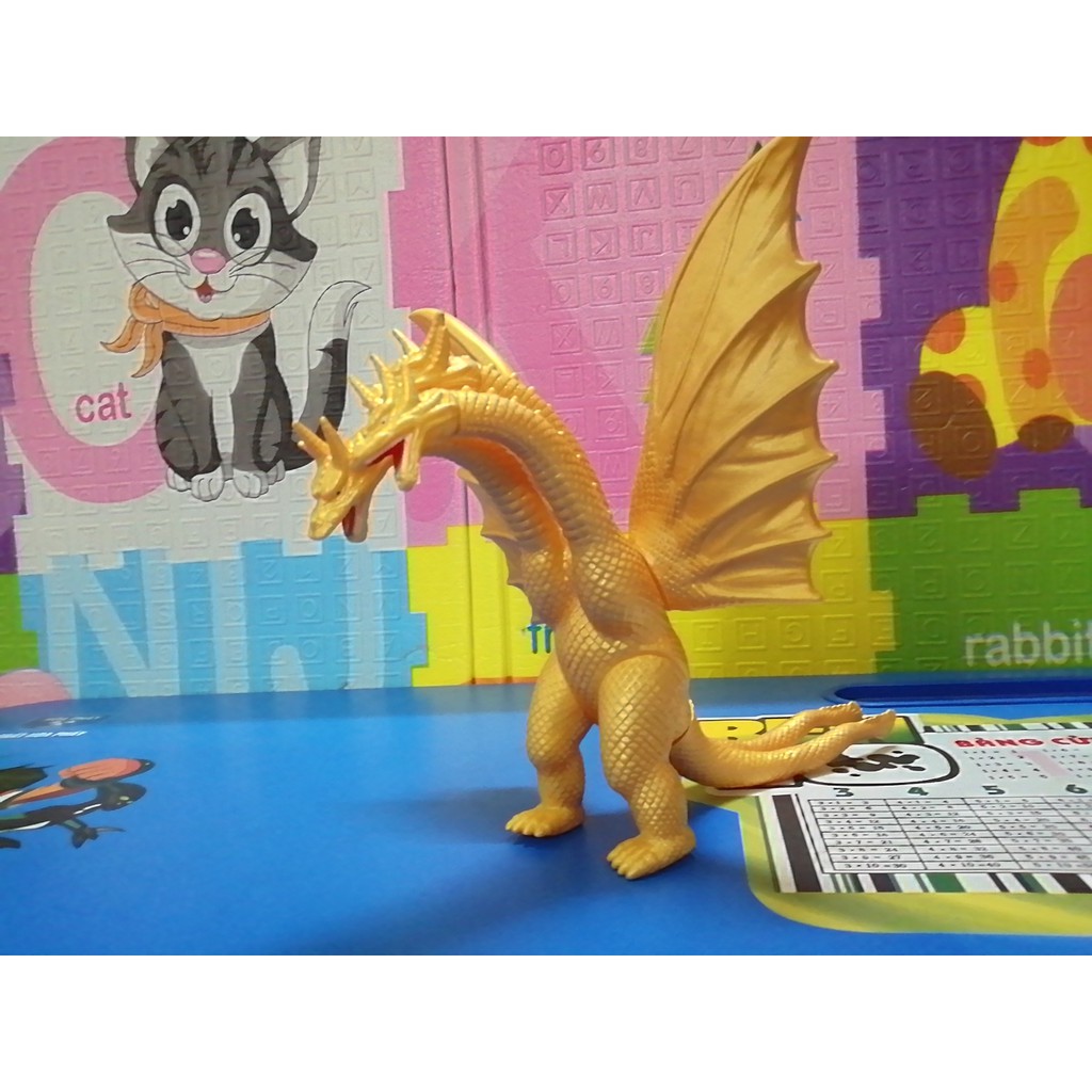 Mô hình quái vật King Ghidorah, đồ chơi bé trai Vinyl Figure