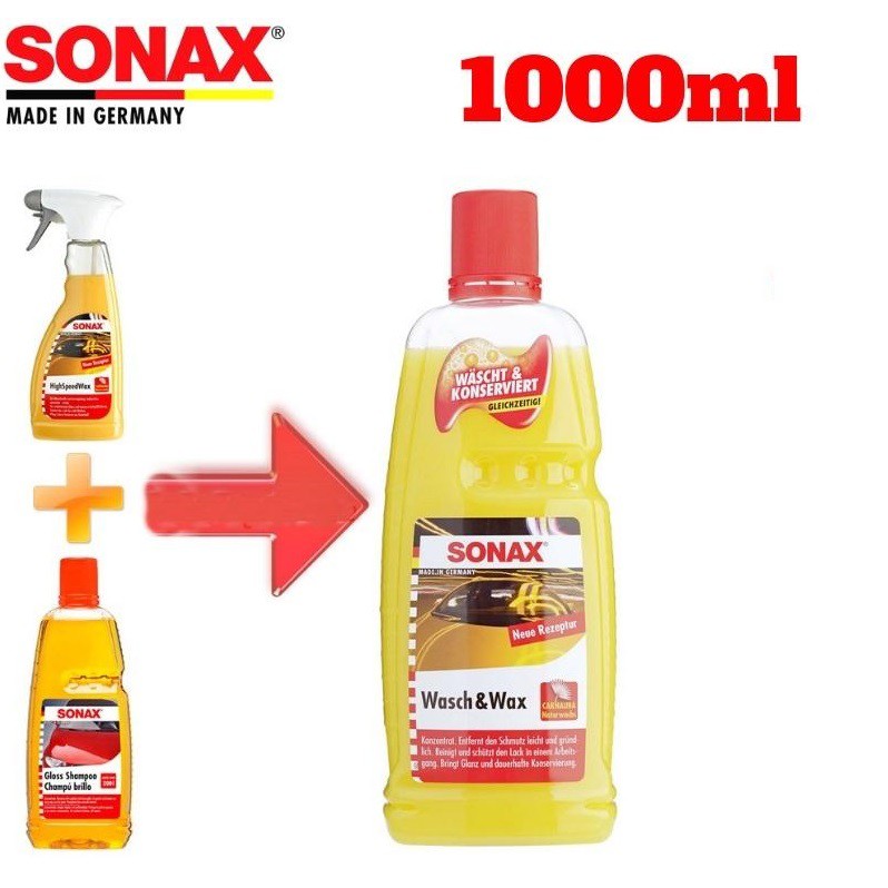 Nước rửa xe và wax bóng sơn 2:1 SONAX 313341