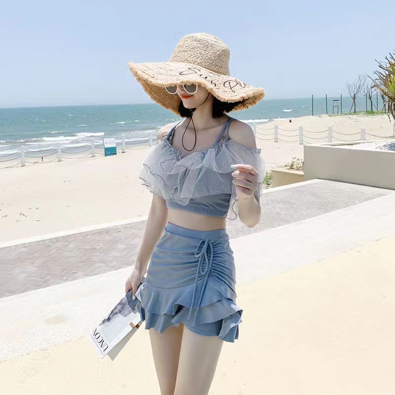 Bộ Đồ Bơi Mỏng Nhẹ Che Bụng Phong Cách Quyến Rũ Mới Cho Nữ