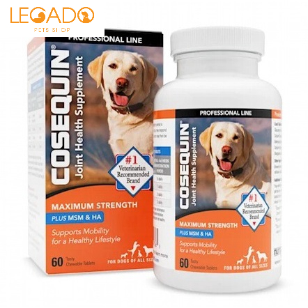 Hỗ trợ xương khớp, tái tạo sụn cho chó - Viên nhai mềm NUTRAMAX COSEQUIN- Thương hiệu số 1 của Mỹ