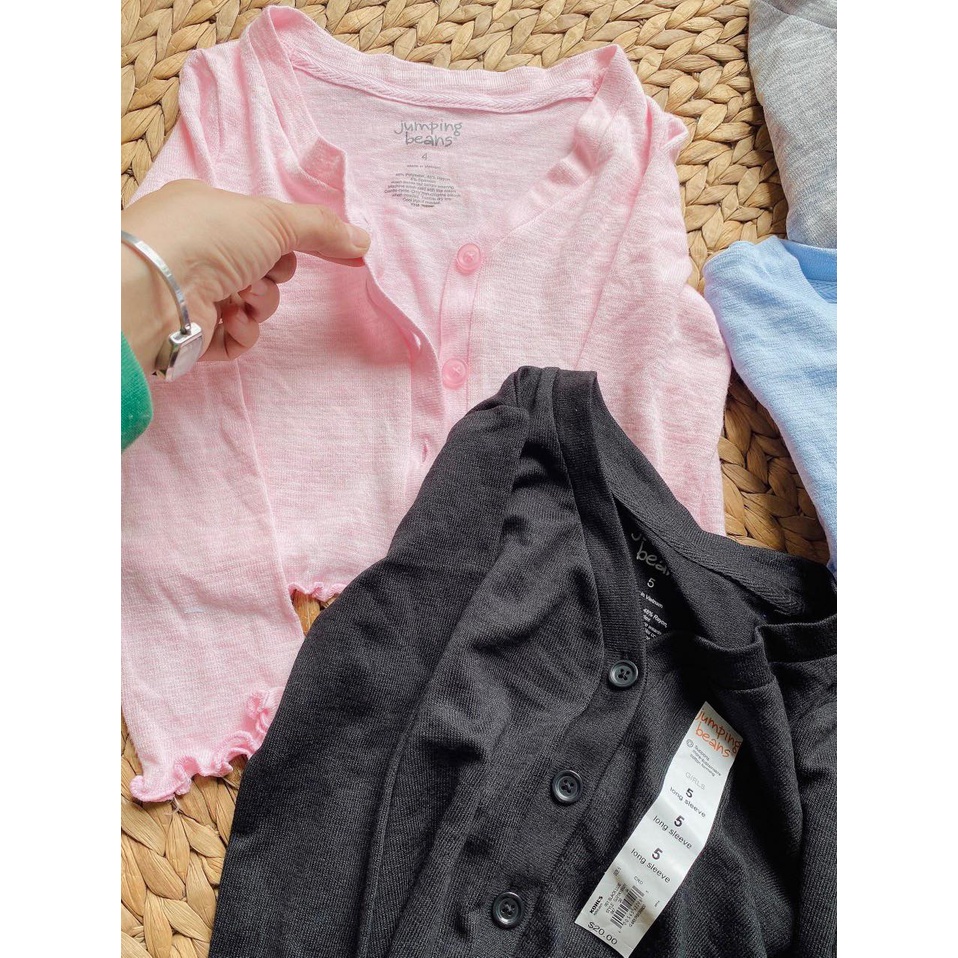ÁO KHOÁC CARDIGAN xuất xịn chính hãng JUMPING BEANS bé gái 2 -> 12 tuổi