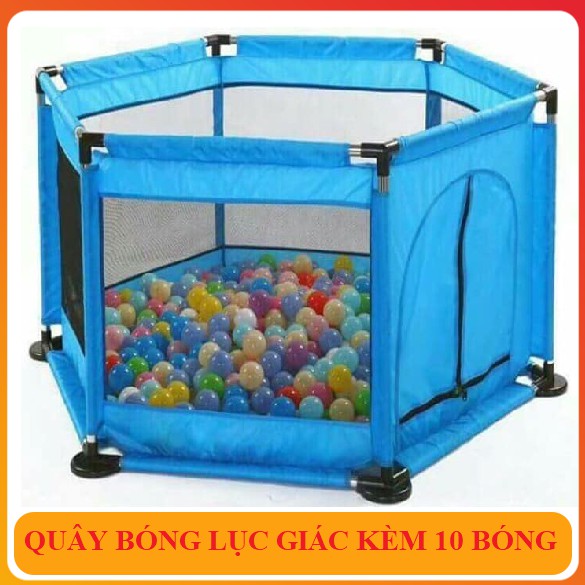 QUÂY BÓNG LỤC GIÁC 6 MẶT NHIỀU MẪU (kèm 10 bóng 5 cm)