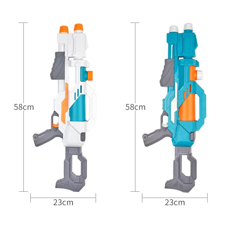 Súng bắn nước đồ chơi 2 tia loại to - Đồ chơi phun nước áp lực 2 nòng cực hot món quà cho trẻ em