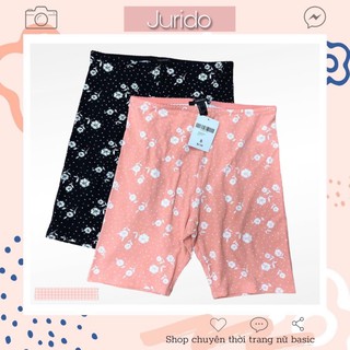 Quần short thun lửng biker họa tiết hoa F21 vnxk