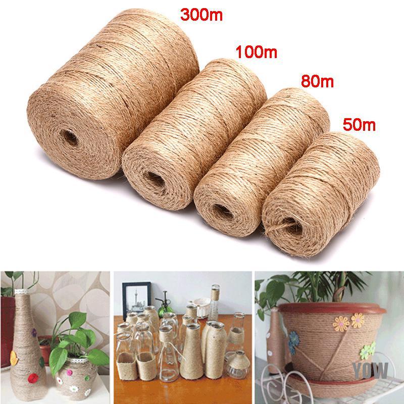 Cuộn dây thừng sợi đay dùng để trang trí màu kaki