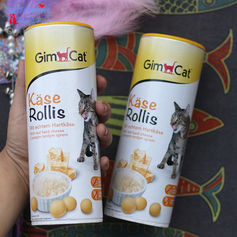 Vitamin Gimcat Phô mai Cheese Rollies cho mèo hộp (140g, 425g )