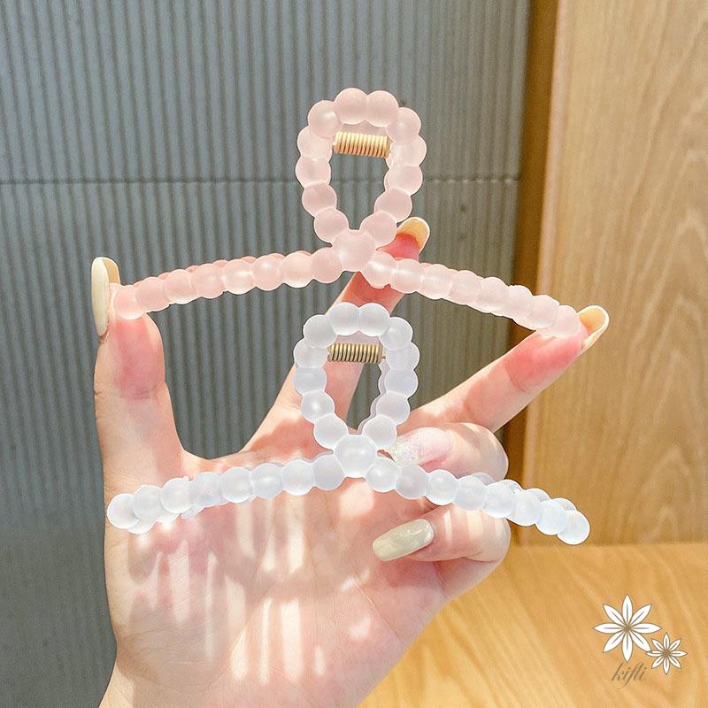 【kifli】Kẹp Tóc Trong Suốt Cỡ Lớn Phong Cách Hàn Quốc Nhiều Màu Sắc Tùy Chọn