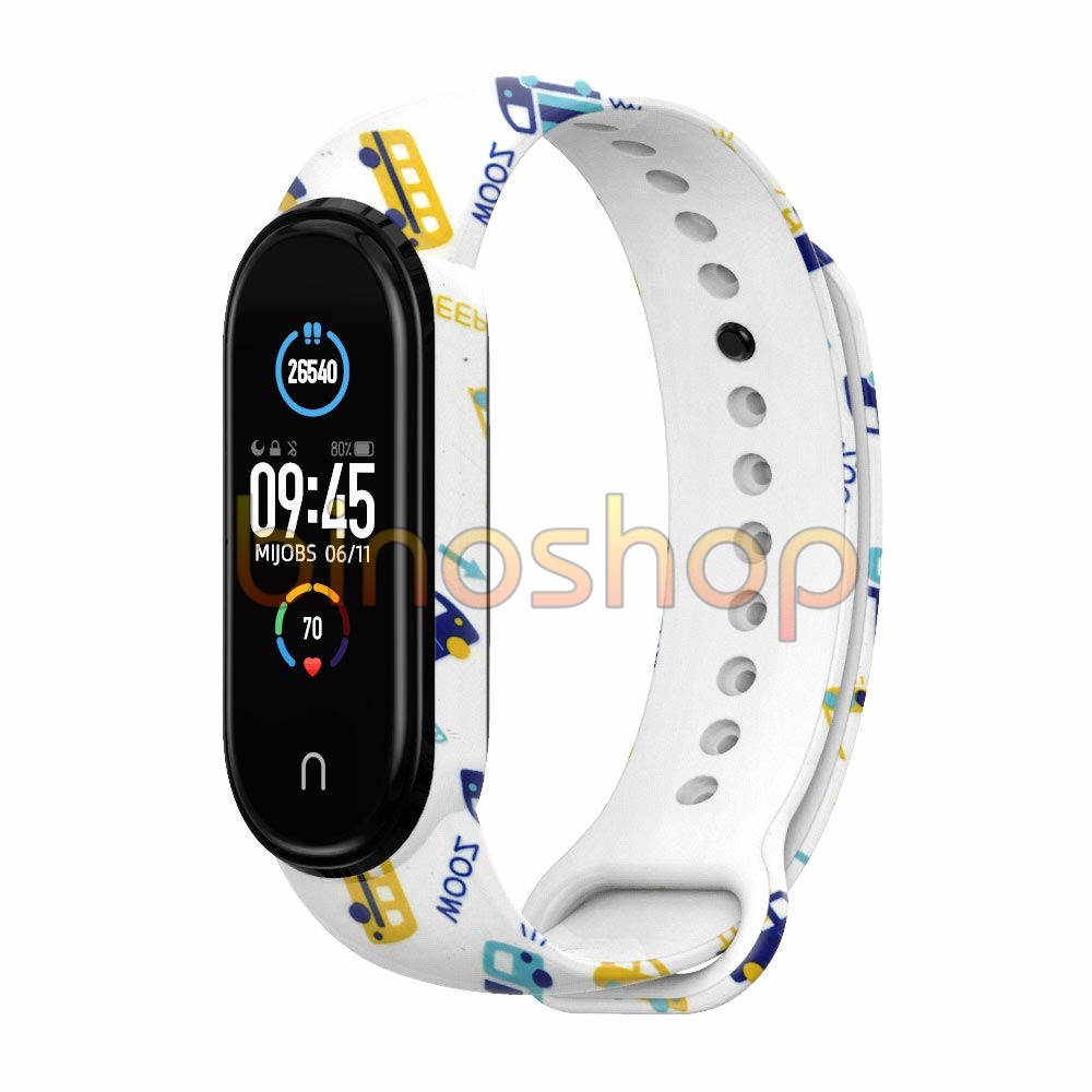 Dây đeo miband 6, miband 5 cao su họa tiết MIJOBS, dây đeo thay thế mi band 5, mi band 6 silicon họa tiết MIJOBS