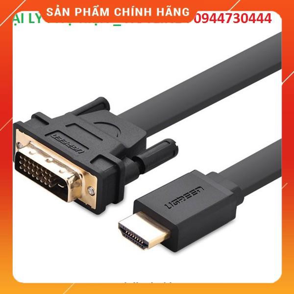 Cáp HDMI to DVI (24+1) mỏng dẹt dài 1M Ugreen 30137 dailyphukien