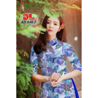 vải áo dài chiếc lá