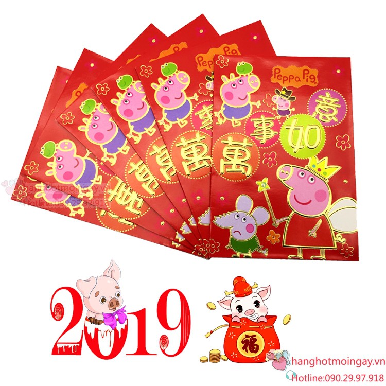 combo 6 bao lì xì Peppa Pig LX48 | BigBuy360 - bigbuy360.vn