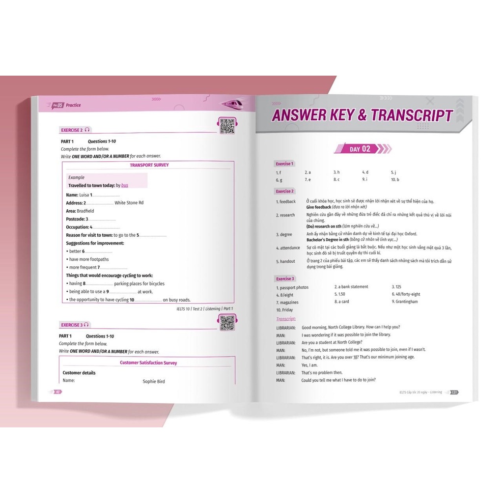 Sách Combo 4 cuốn IELTS cấp tốc 20 ngày Listening, Speaking, Reading, Writing