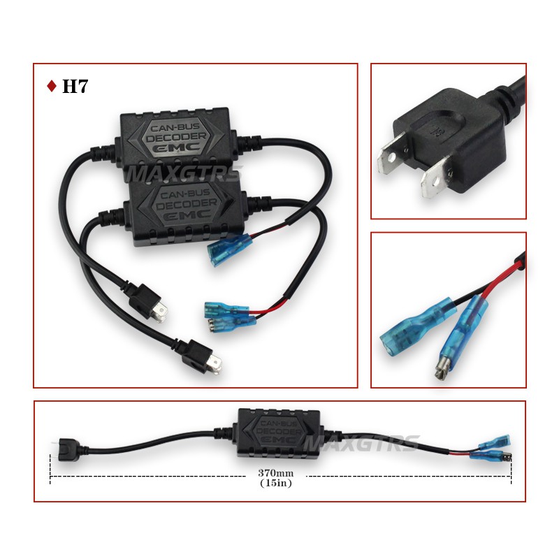 Bộ giải mã HID LED ô tô Canceller đèn pha Canbus DRL MAXGTRS H1 H3 H4 H7 H8 H11 H13 9005 9006 9004 9007 EMC