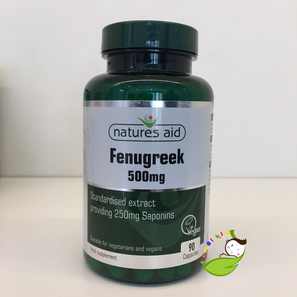 Viên lợi sữa Cỏ Cari Fenugreek 500mg Anh 90 viên