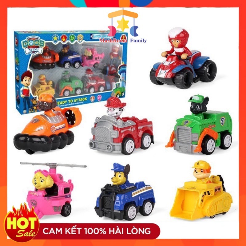 Đồ Chơi Chó Cứu Hộ Paw Patrol MushRoom Shop Chạy Trớn Bánh Đà Cho Bé