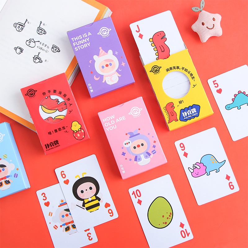 Thẻ bài HOẠT HÌNH SIÊU CUTE Bộ bài Tây anime IN HÌNH bộ Tú nhiều mẫu