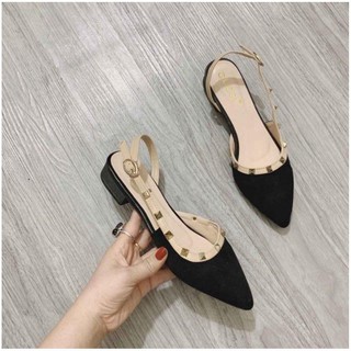 GIÀY SANDAL TÁN ĐINH DA LỘN ĐẾ 2CM