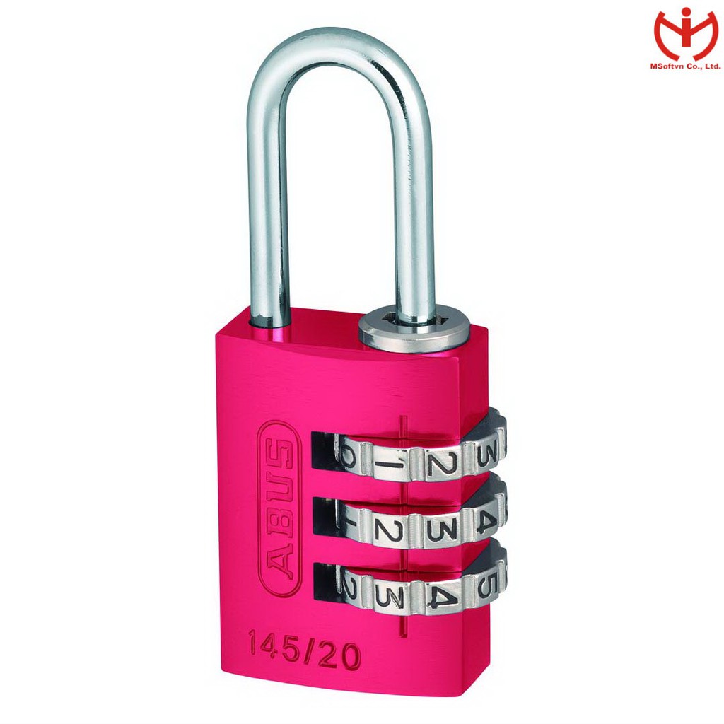 [Q5.HCM] Ổ khóa số ABUS 145/20 thân nhôm rộng 20mm khóa vali hành lý - MSOFT