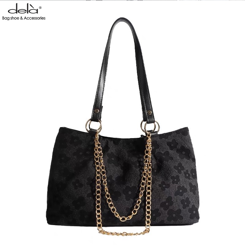 Dela Túi Xách Cỡ Lớn Họa Tiết Kẻ Sọc Phối Màu Thời Trang Phong Cách Hàn Quốc Cho Nữ