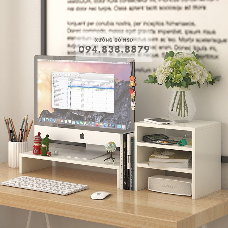 Kệ máy tính để bàn gỗ MDF nhập khẩu chống thấm nhỏ gọn chắc chắn