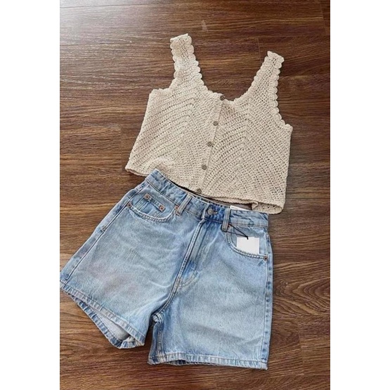 Áo len móc ba lỗ