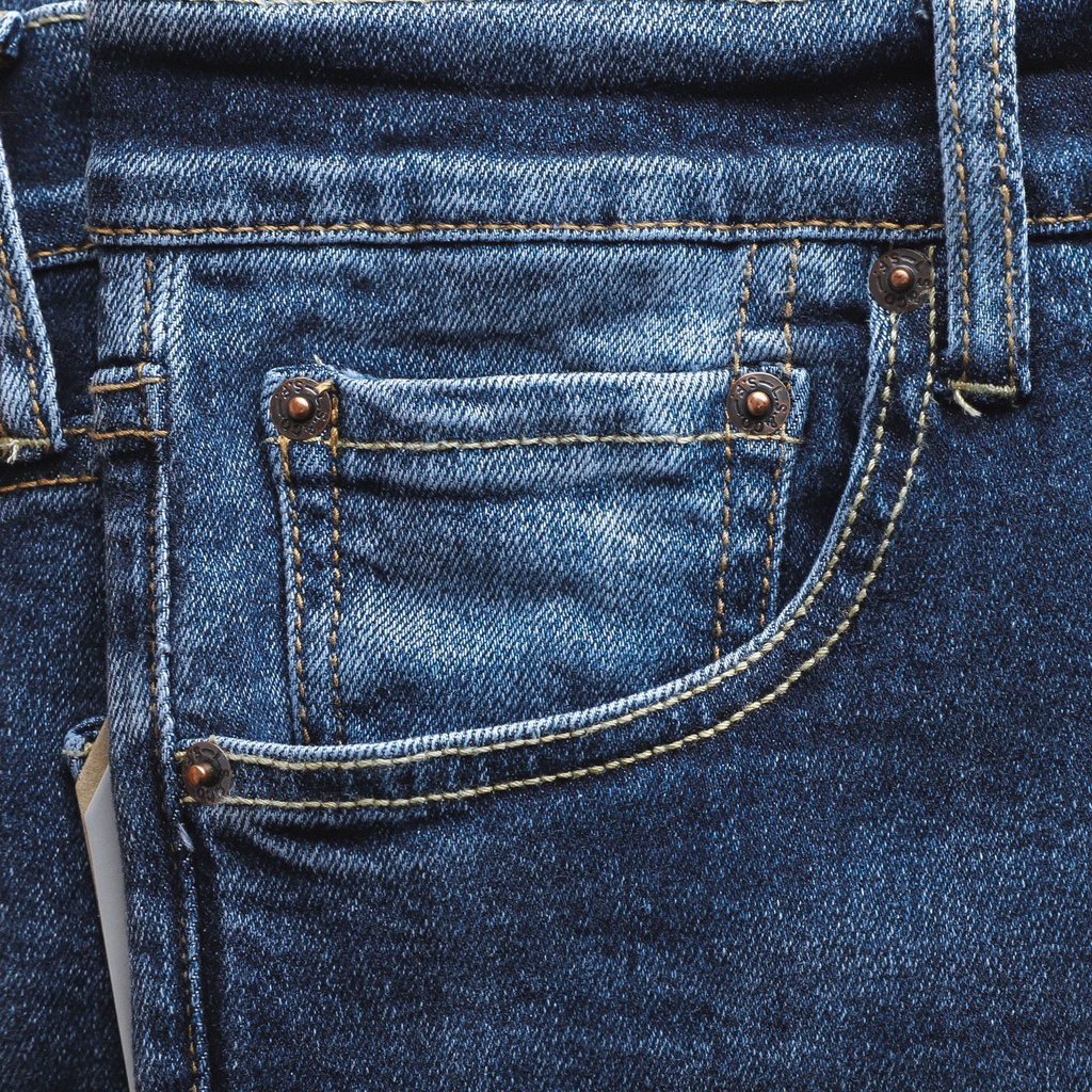 Quần jean, quần bò nam LV dáng ôm màu xanh đậm wash basic QJ186 | Hẻm Store | BigBuy360 - bigbuy360.vn