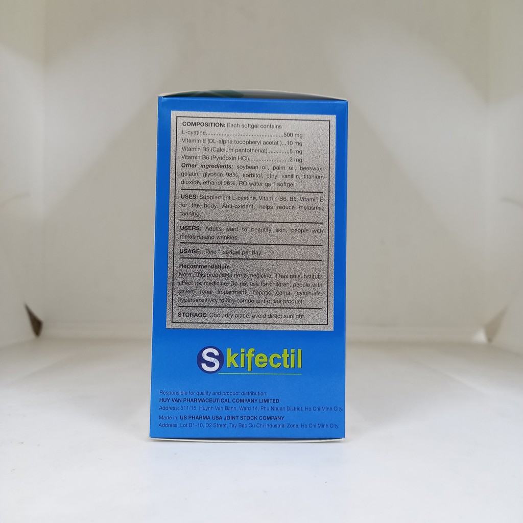Skifectil hộp 60 viên - Viên uống đẹp da, ngăn ngừa lão hóa