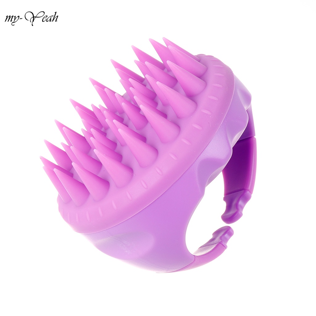 Monja 1pcs Hair Washing Comb Silicone Head Massage Brush Body Shampoo Scalp Massage Brush Comb Hair Washing Comb Shower Bath Brush