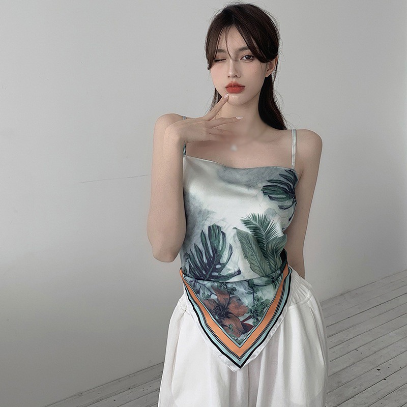 [Mã FAMAYWA giảm 10K đơn 50K] Áo Hai Dây Hở Lưng In Họa Tiết Phong Cách Hàn Quốc Dành Cho Nữ | BigBuy360 - bigbuy360.vn