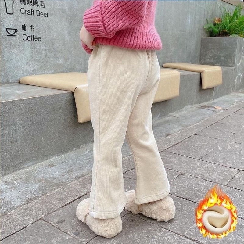 Quần Dài Ống Loe Phong Cách Phương Tây Thời Trang Thu Đông Cho Bé Gái